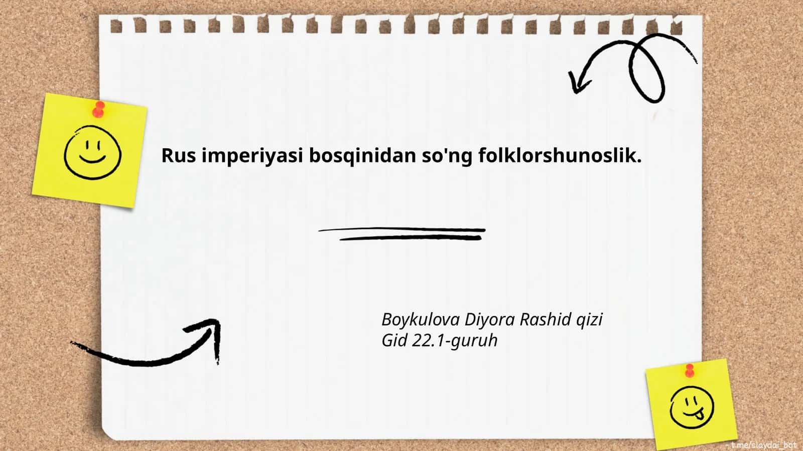 Rus imperiyasi bosqinidan so'ng folklorshunoslik 1