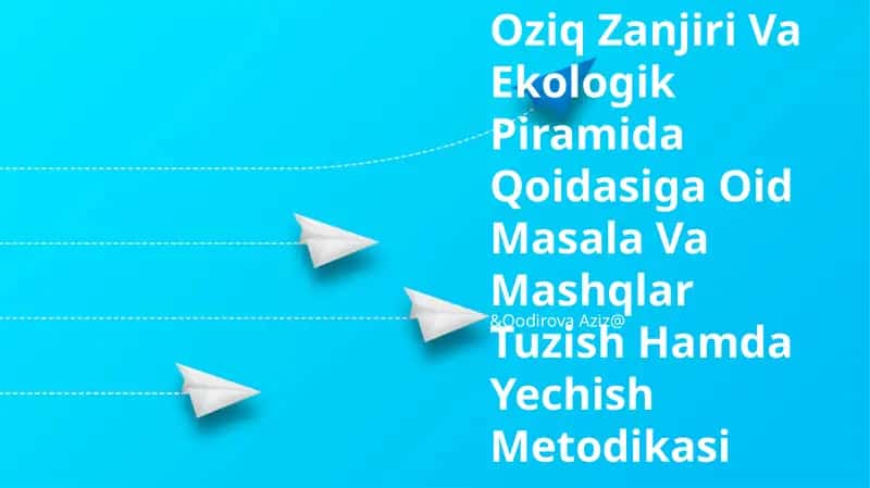 Oziq Zanjiri Va Ekologik Piramida Qoidasiga Oid Masala Va Mashqlar Tuzish Hamda Yechish Metodikasi 1