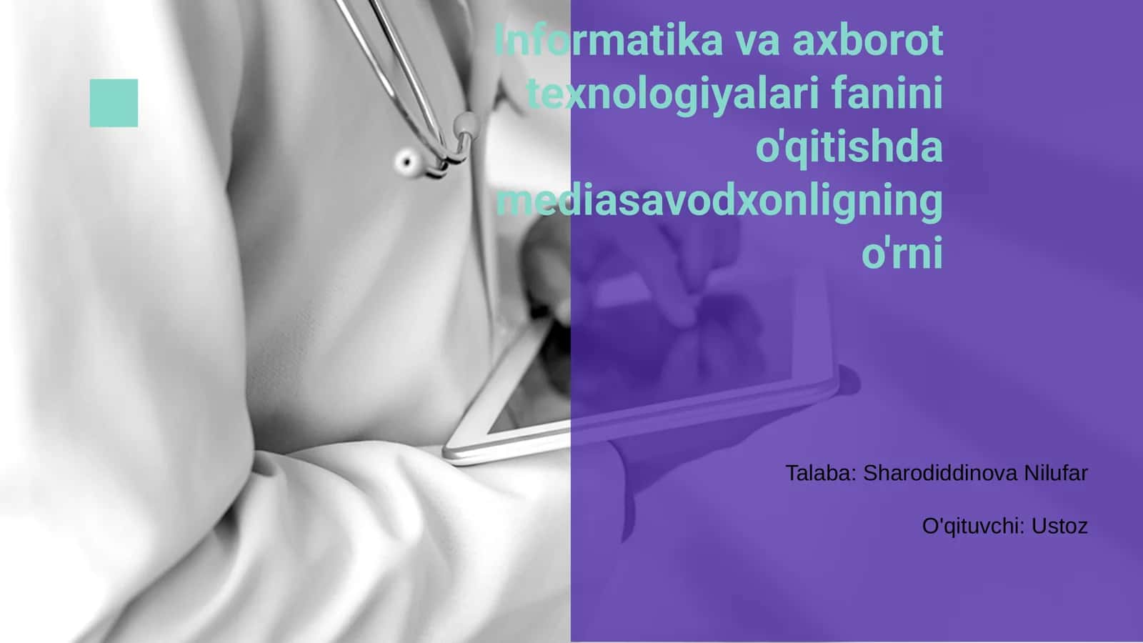 Informatika va axborot texnologiyalari fanini o'qitishda mediasavodxonligning o'rni 1