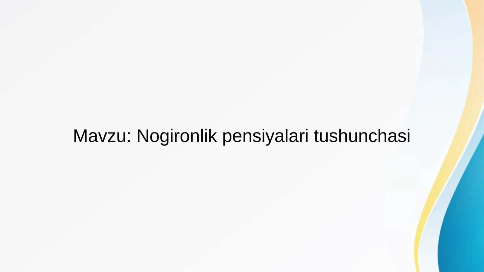Nogironlik pensiyalari tushunchasi 1
