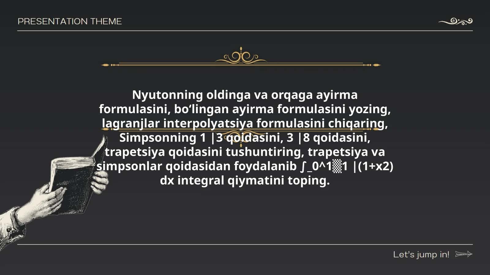 Lagranjlar interpolyatsiya formulasi 1
