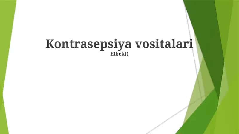 Kontrasepsiya vositalari 1