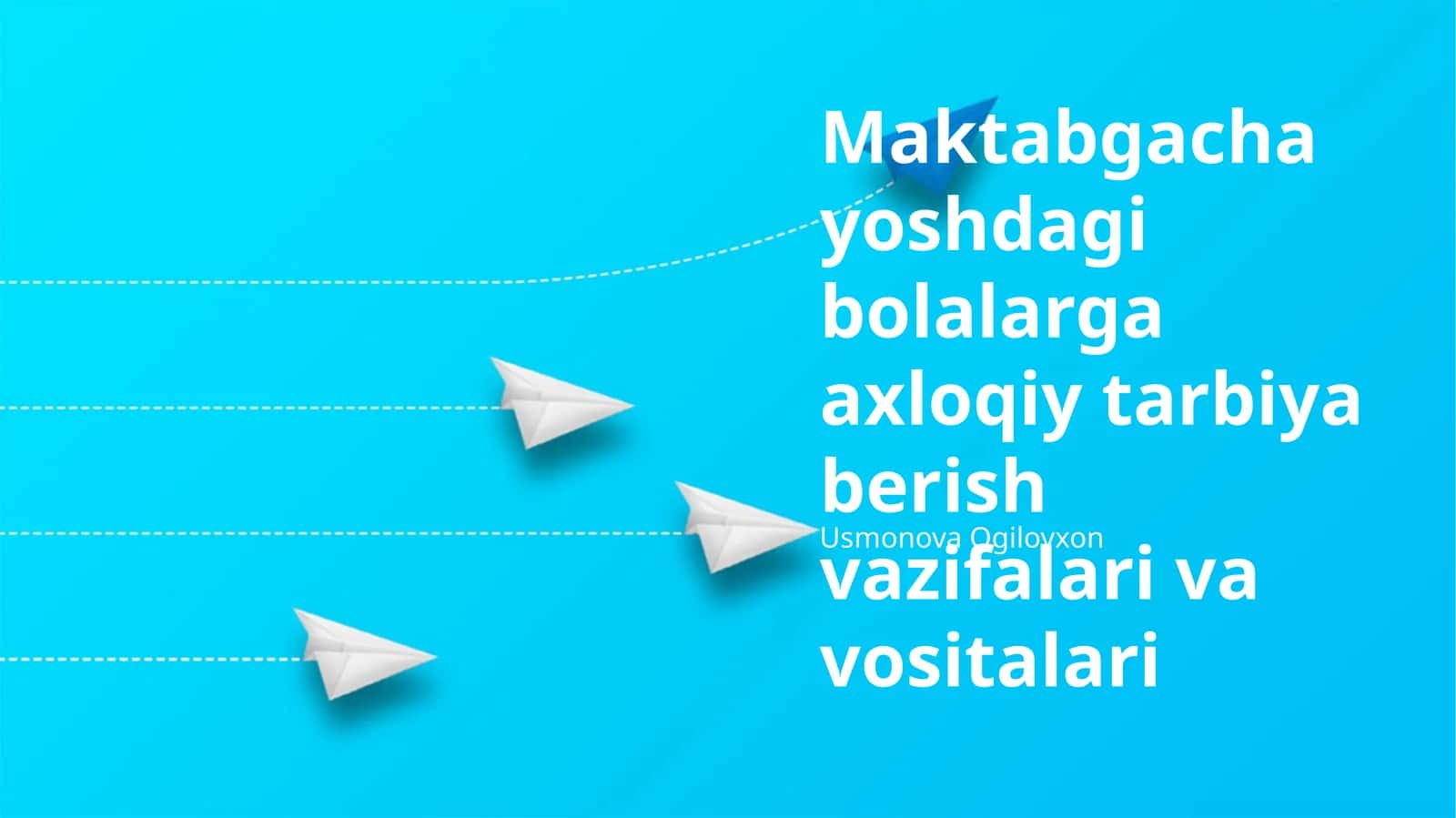 Maktabgacha yoshdagi bolalarga axloqiy tarbiya berish vazifalari va vositalari 1