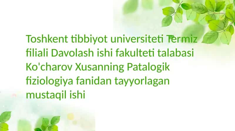 Yog‘lar almashinuvining irsiy buzilishlari 1