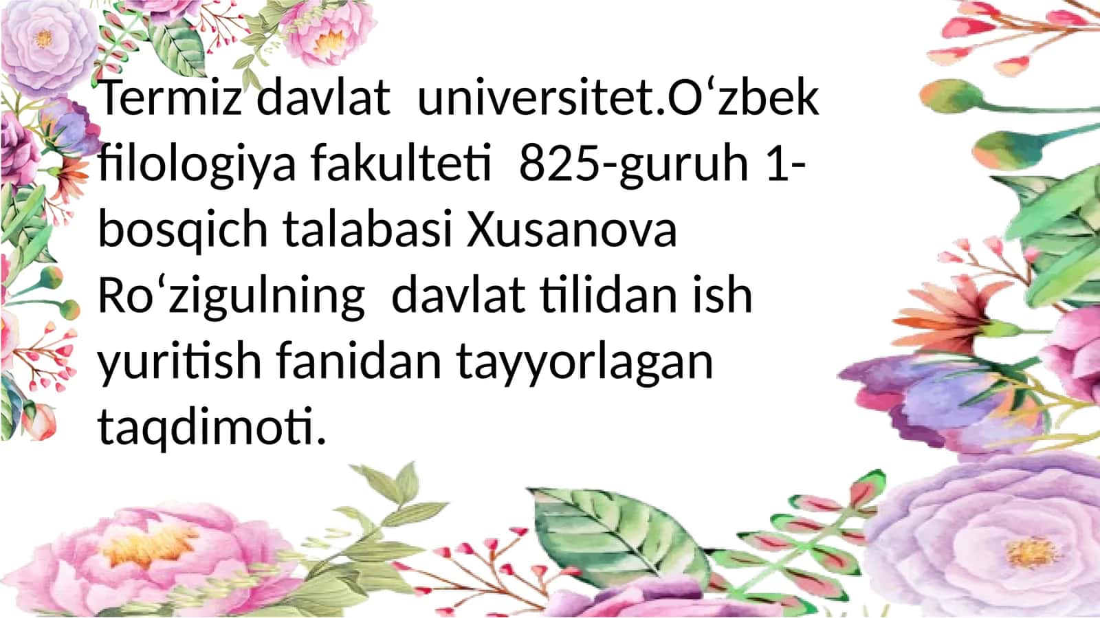Davlattilining jamiyat va boshqaruvdagi o'rni 1