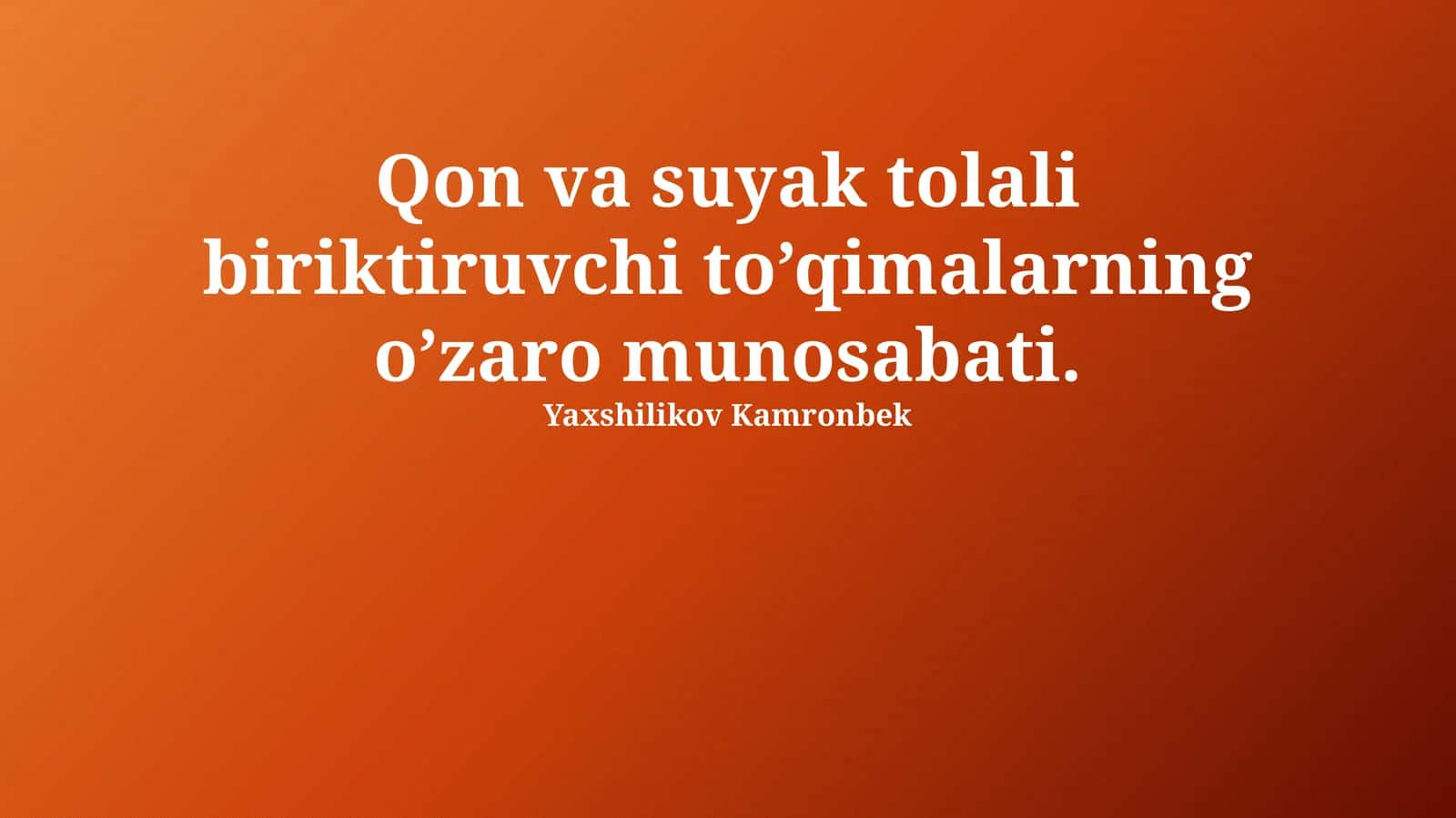 Suyak va Tolali Biriktiruvchi To'qimalarning O'zaro Munosabati 1