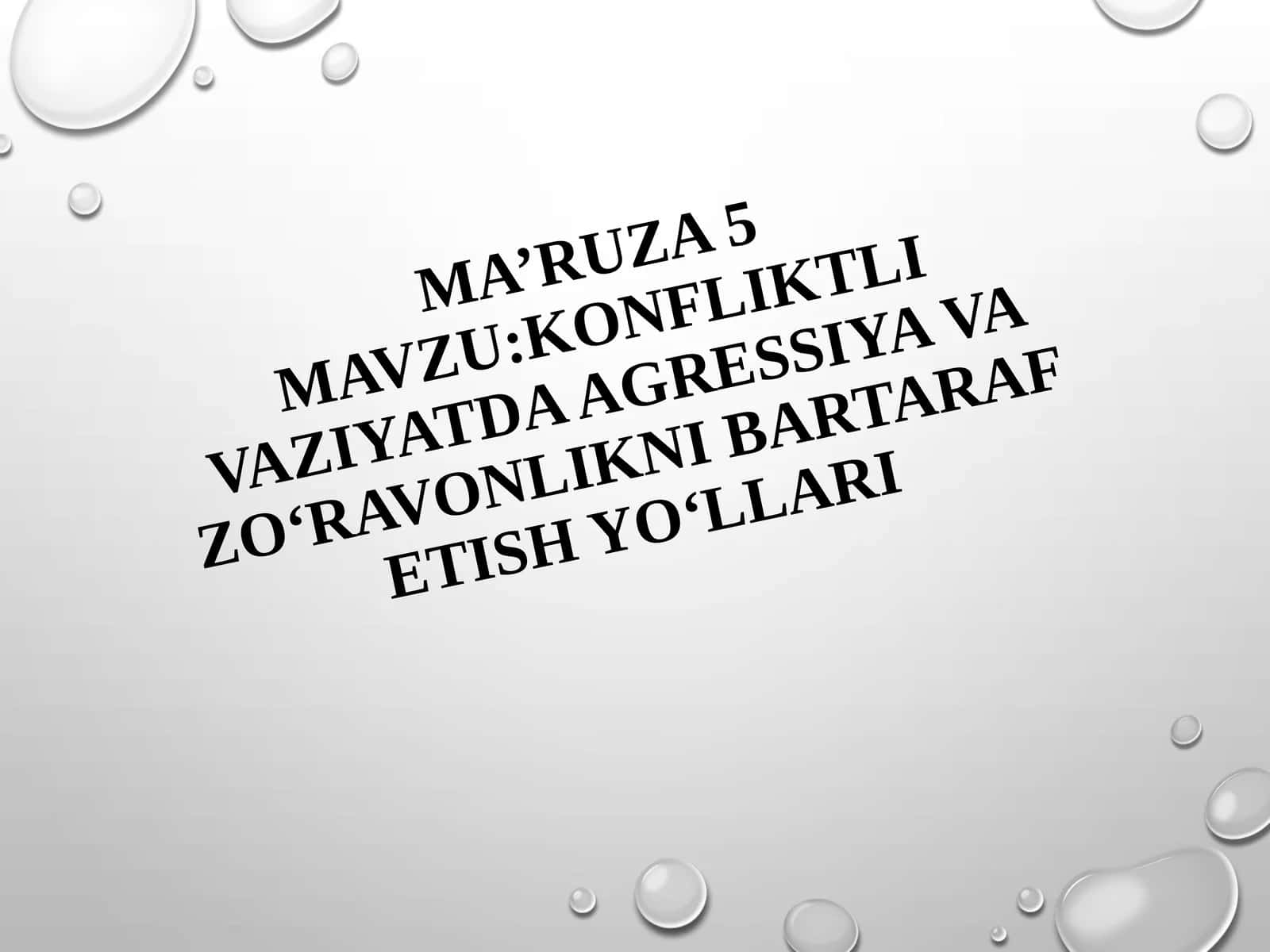 Konfliktli vaziyatda agressiya va zo‘ravonlikni bartaraf etish yo‘llari 1