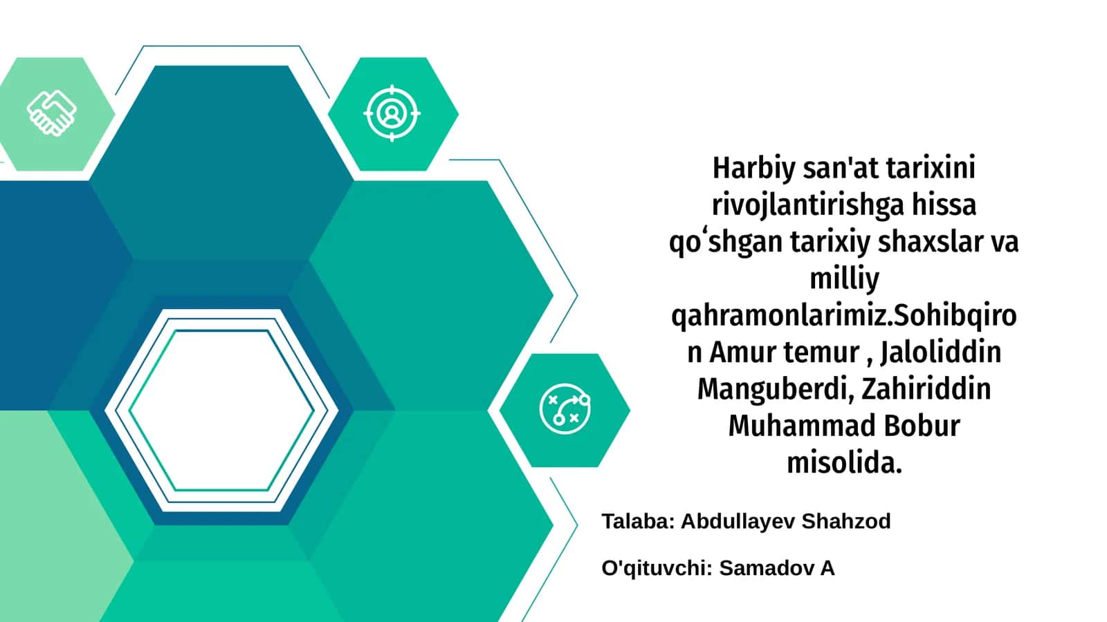 Harbiy san'at tarixini rivojlantirishda tarixiy shaxslar va milliy qahramonlarimizning ahamiyati 1