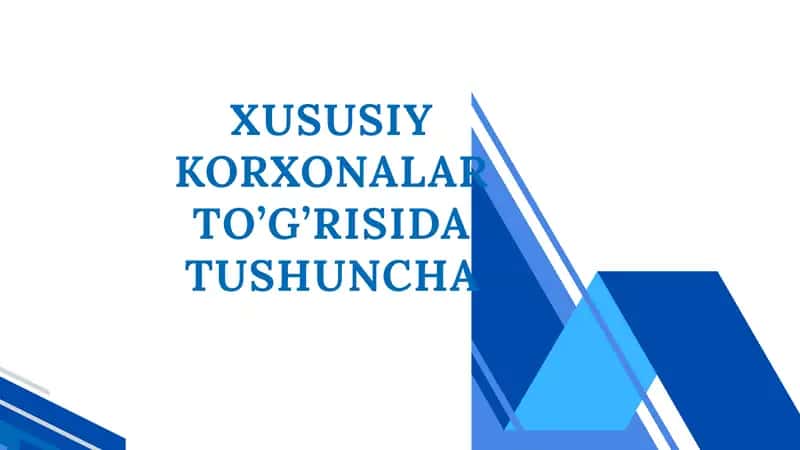 Xususiy Korxonalari 1