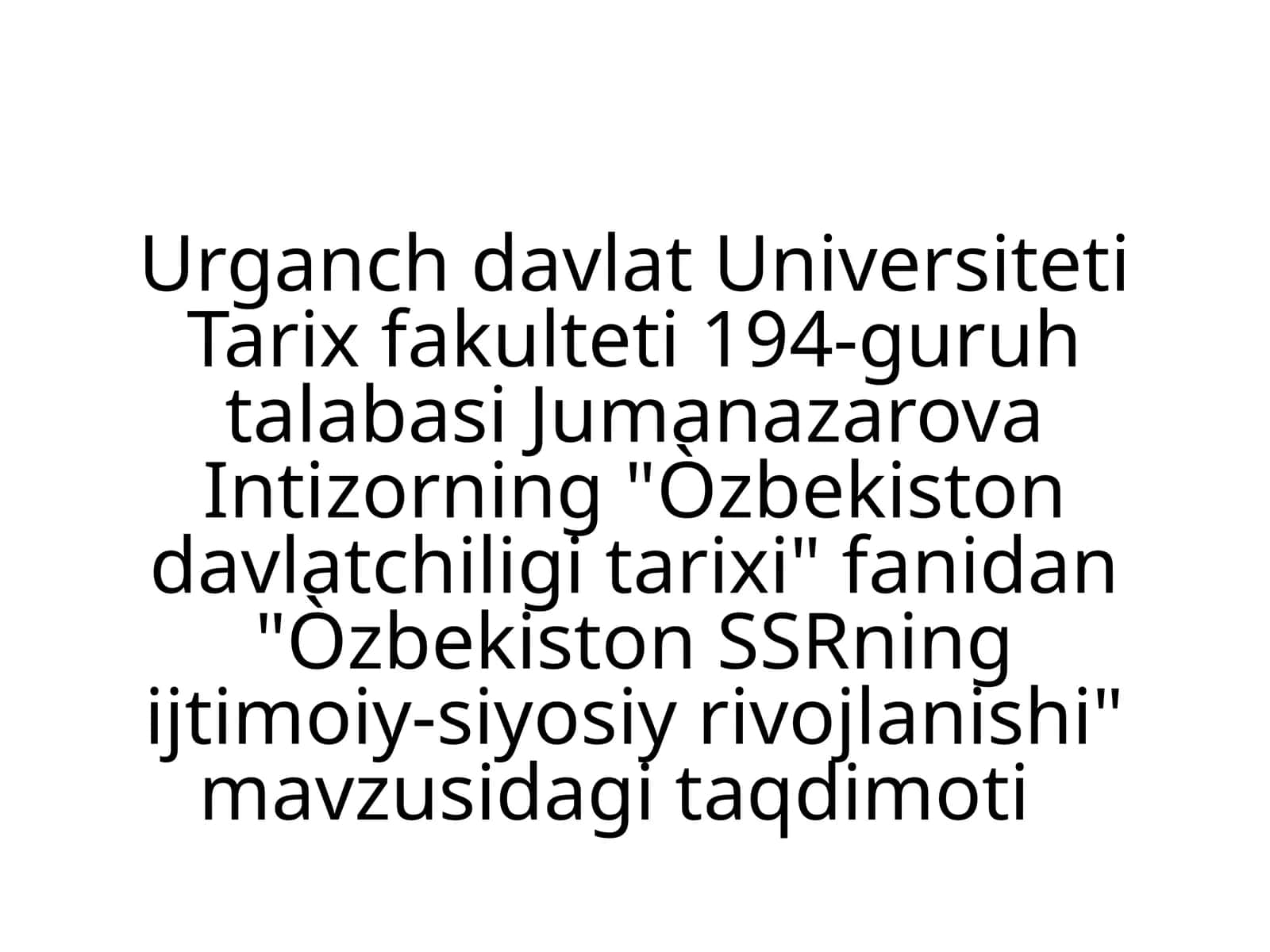 O'zbekiston SSRning ijtimoiy-siyosiy rivojlanishi 1