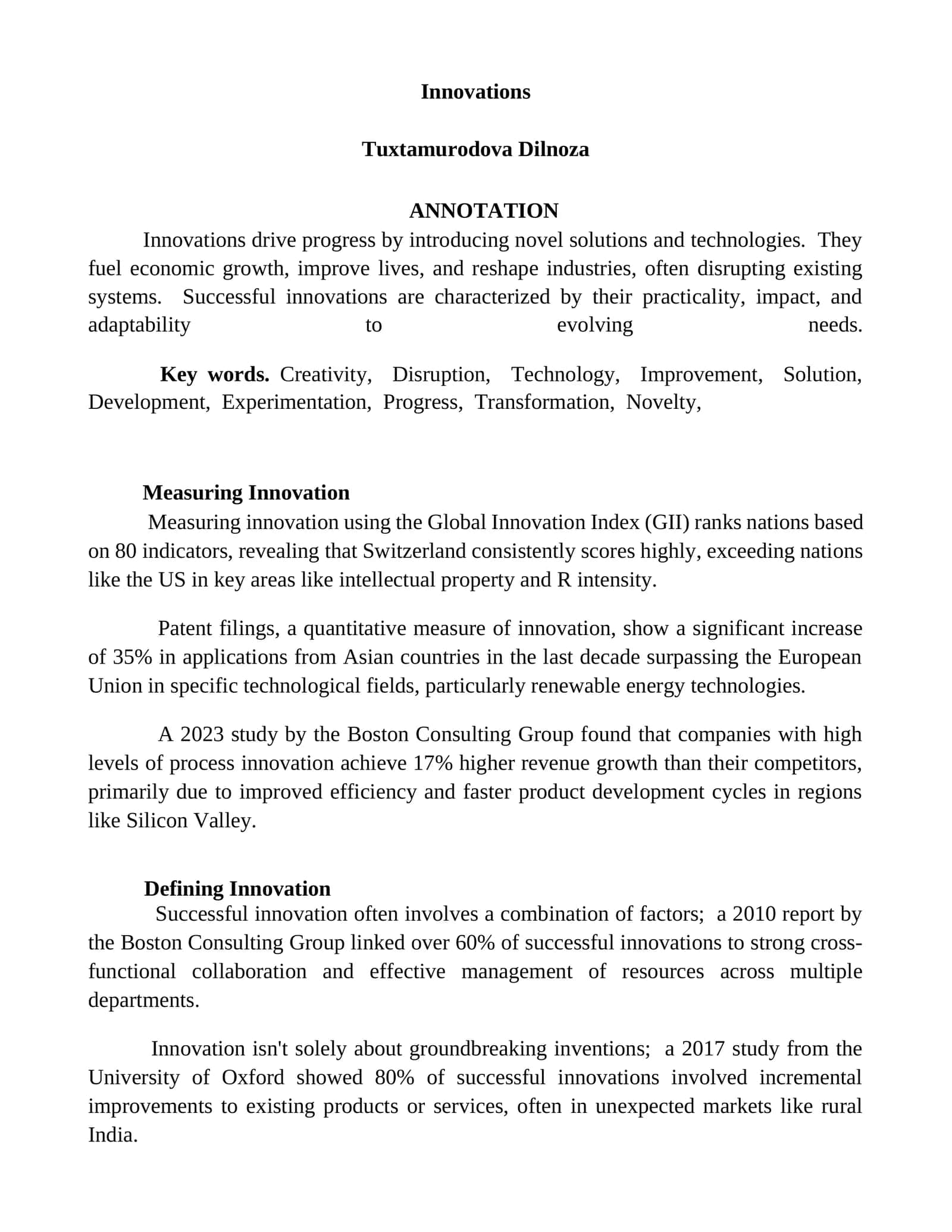 Innovations 1