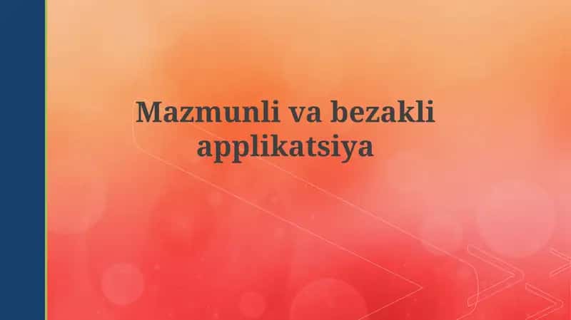 Figurali va dekorativ applikatsiya 1