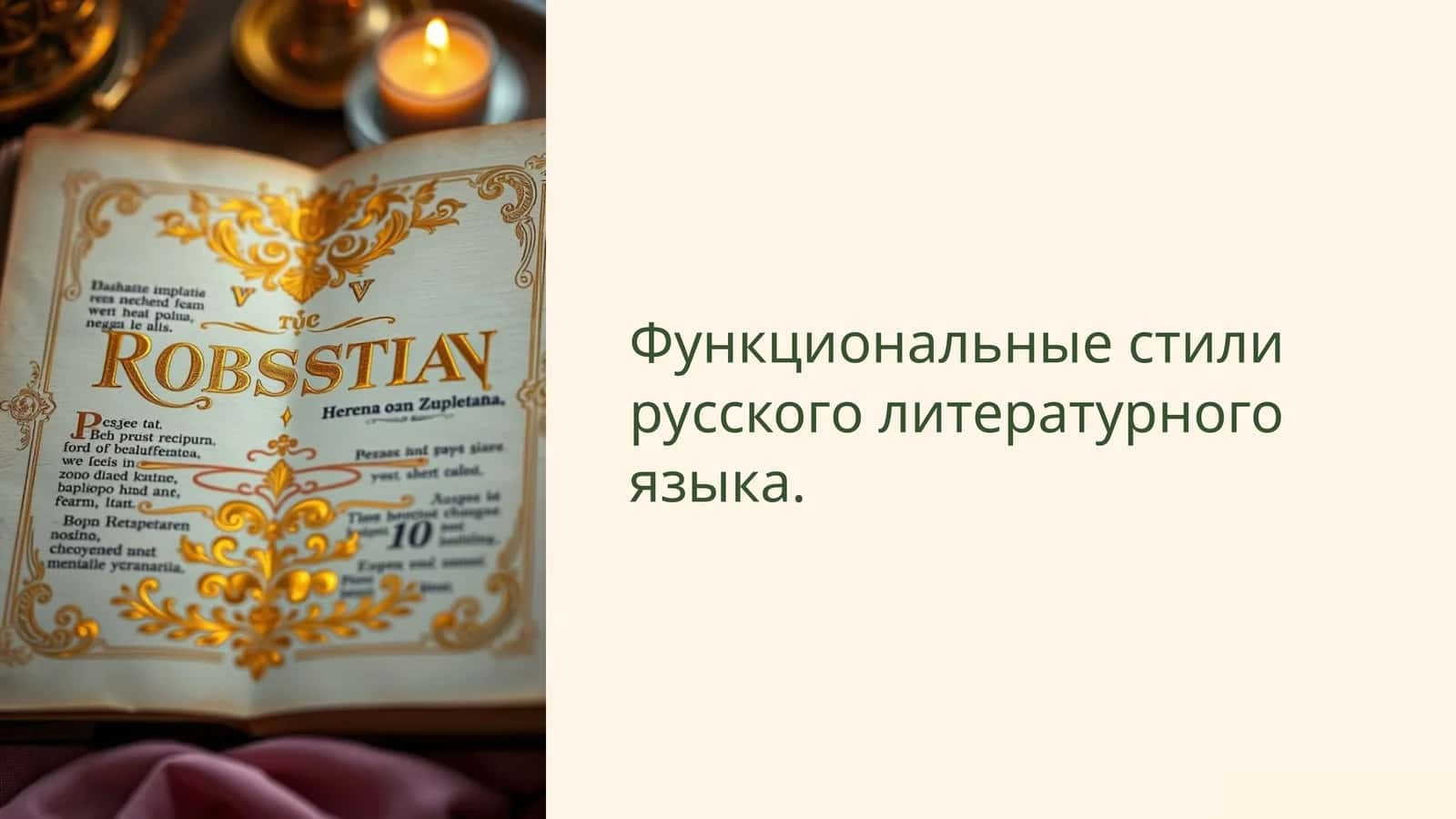 Функциональные стили русского литературного языка 1