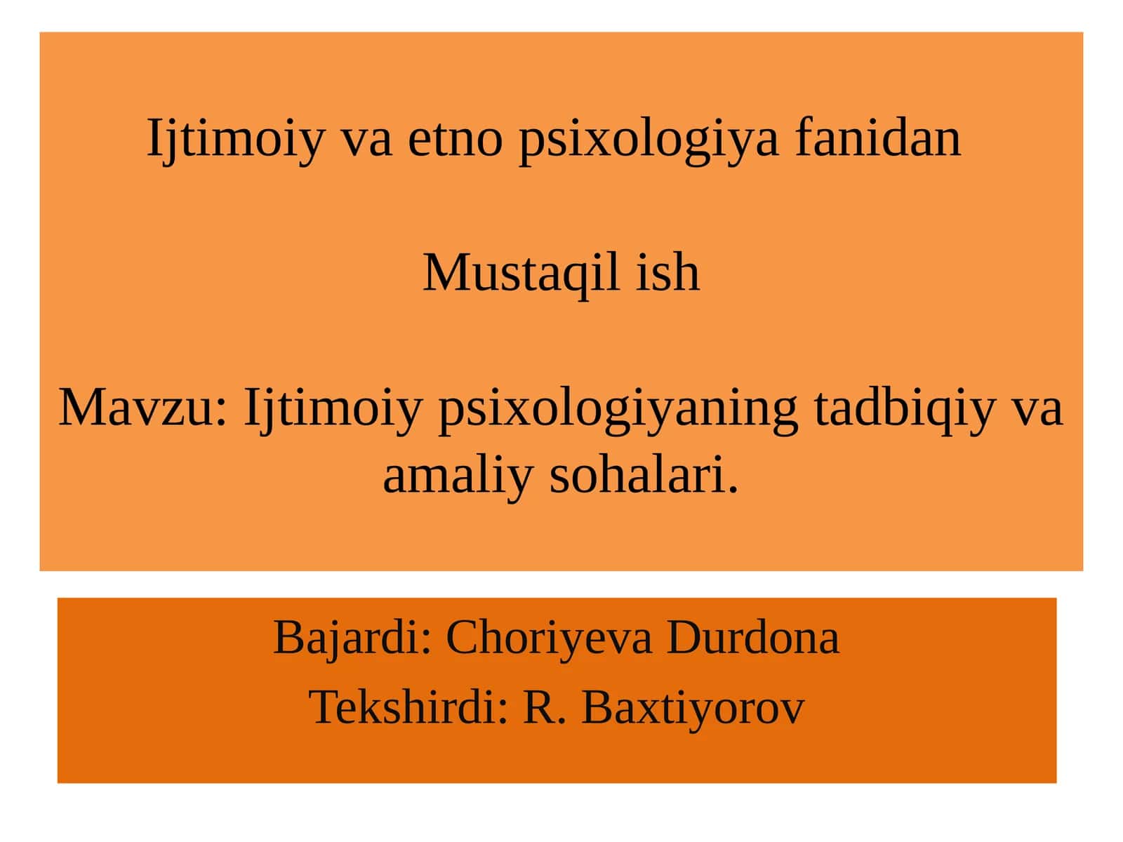 Ijtimoiy psixologiyaning tadbiqiy va amaliy sohalari. 1