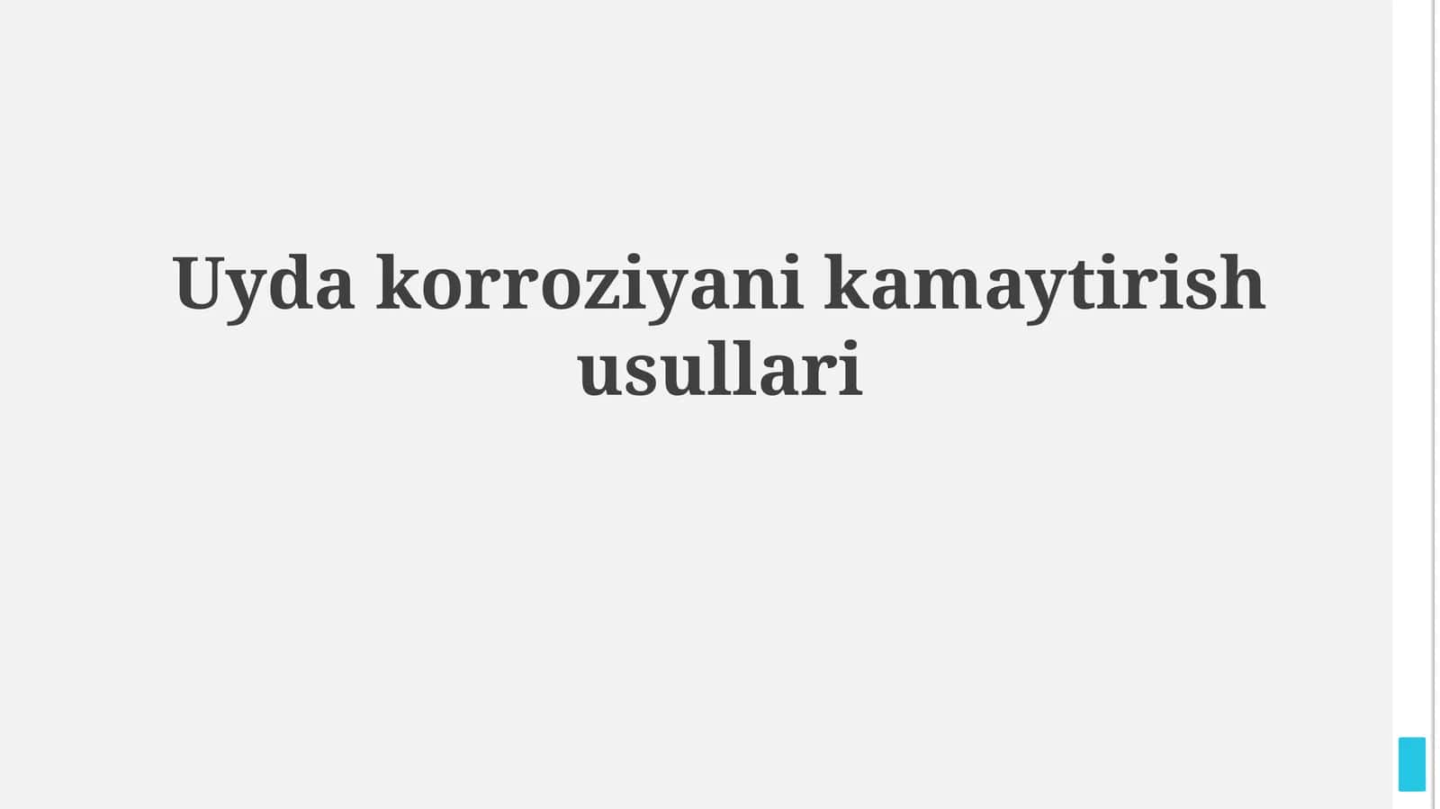 Uyda korroziyanikamaytirishusullari 1