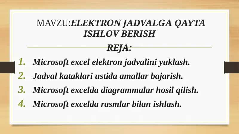 ELEKTRON JADVALGA QAYTA ISHLOV BERISH 1