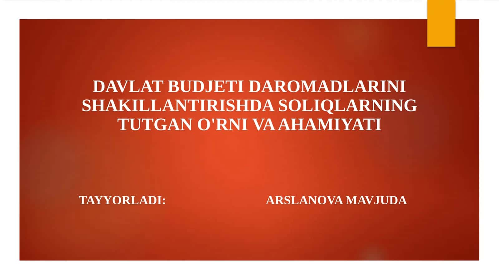 Davlat Budjeti Daromadlarini Shakillantirishda Soliqlarning Tutgan o'rni va Ahamiyati 1