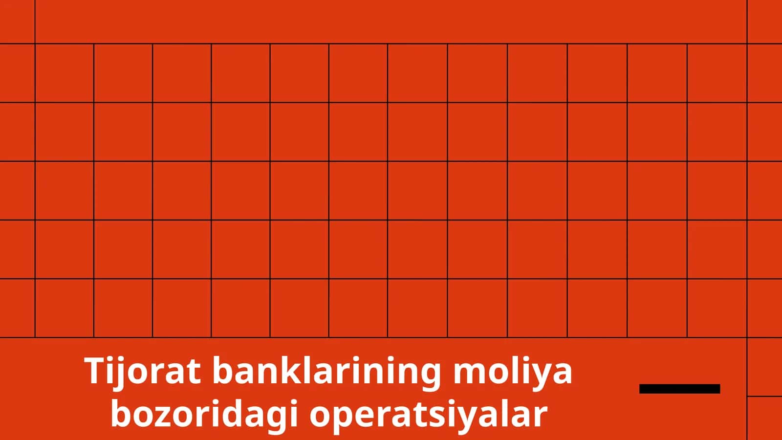 Tijorat banklarining moliya bozoridagi operatsiyalar 1
