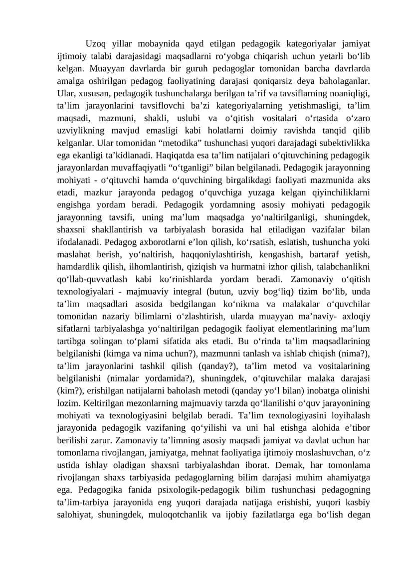 Pedagogik jarayon 1