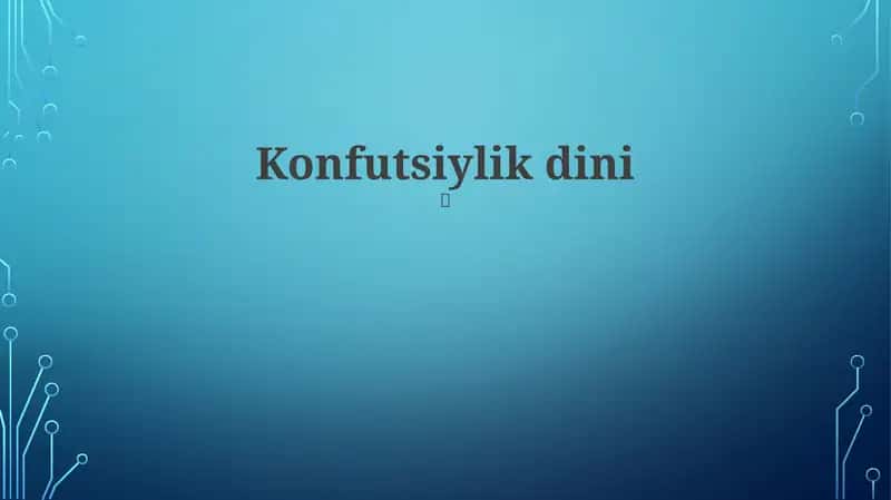 Konfutsiylik dini 1
