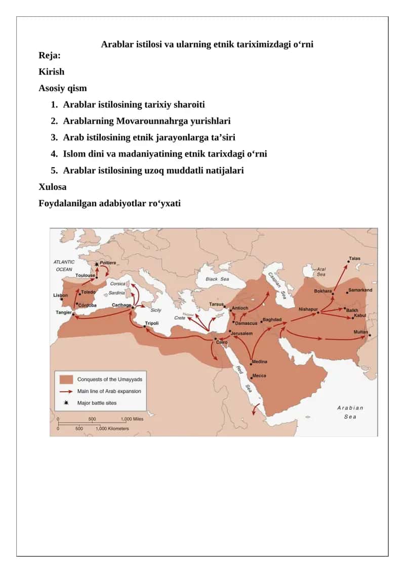 Arablar istilosi va ularning etnik tariximizdagi o‘rni 1