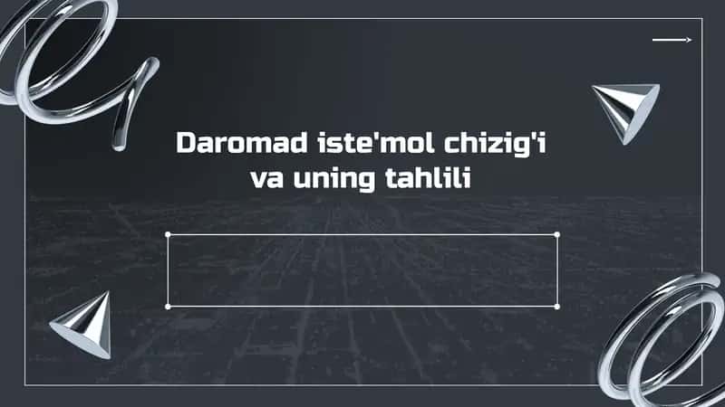 Daromad iste'mol chizig'i va uning tahlili 1