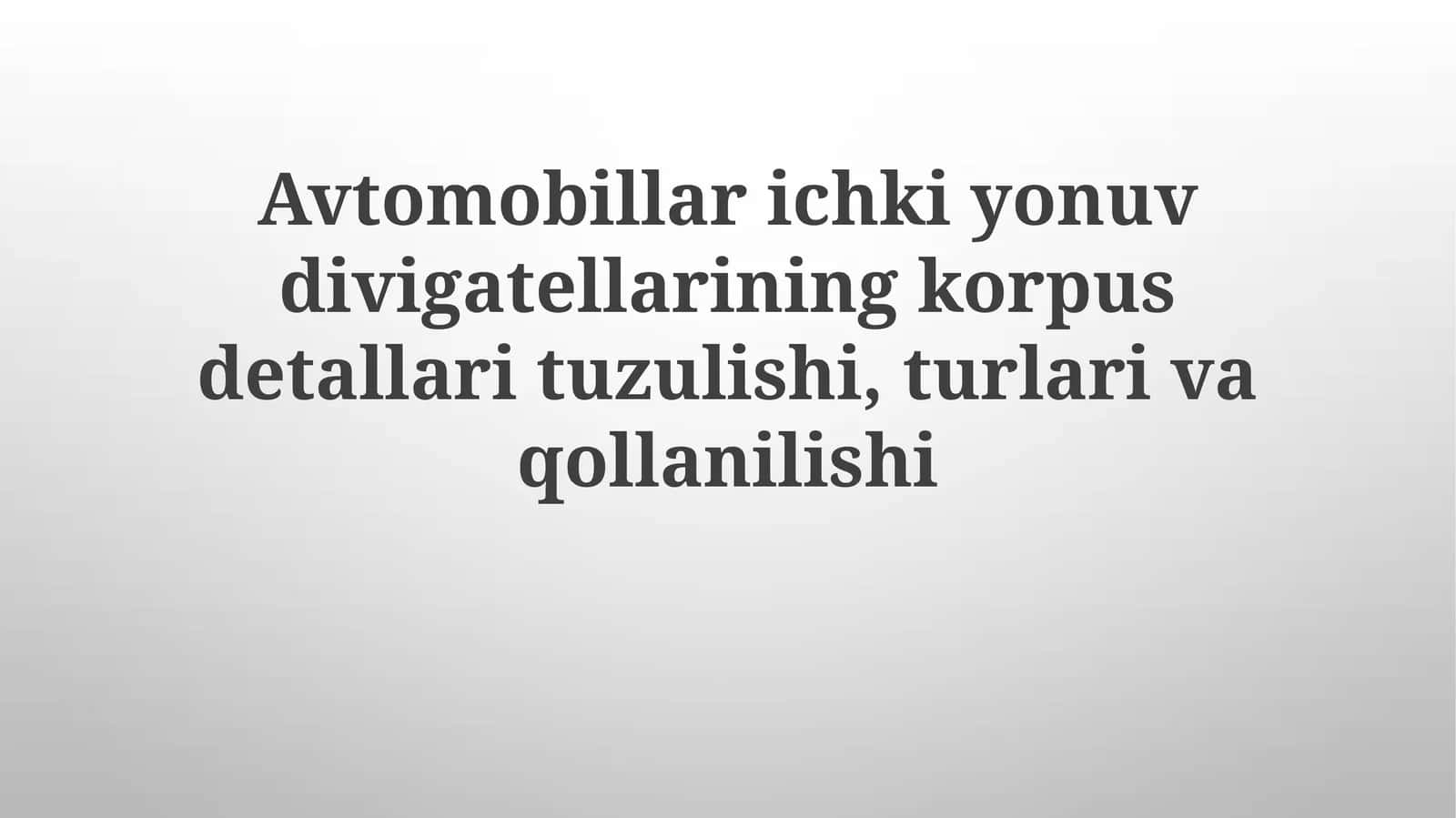 Gaz Taqsimlash Mexanizmi 1
