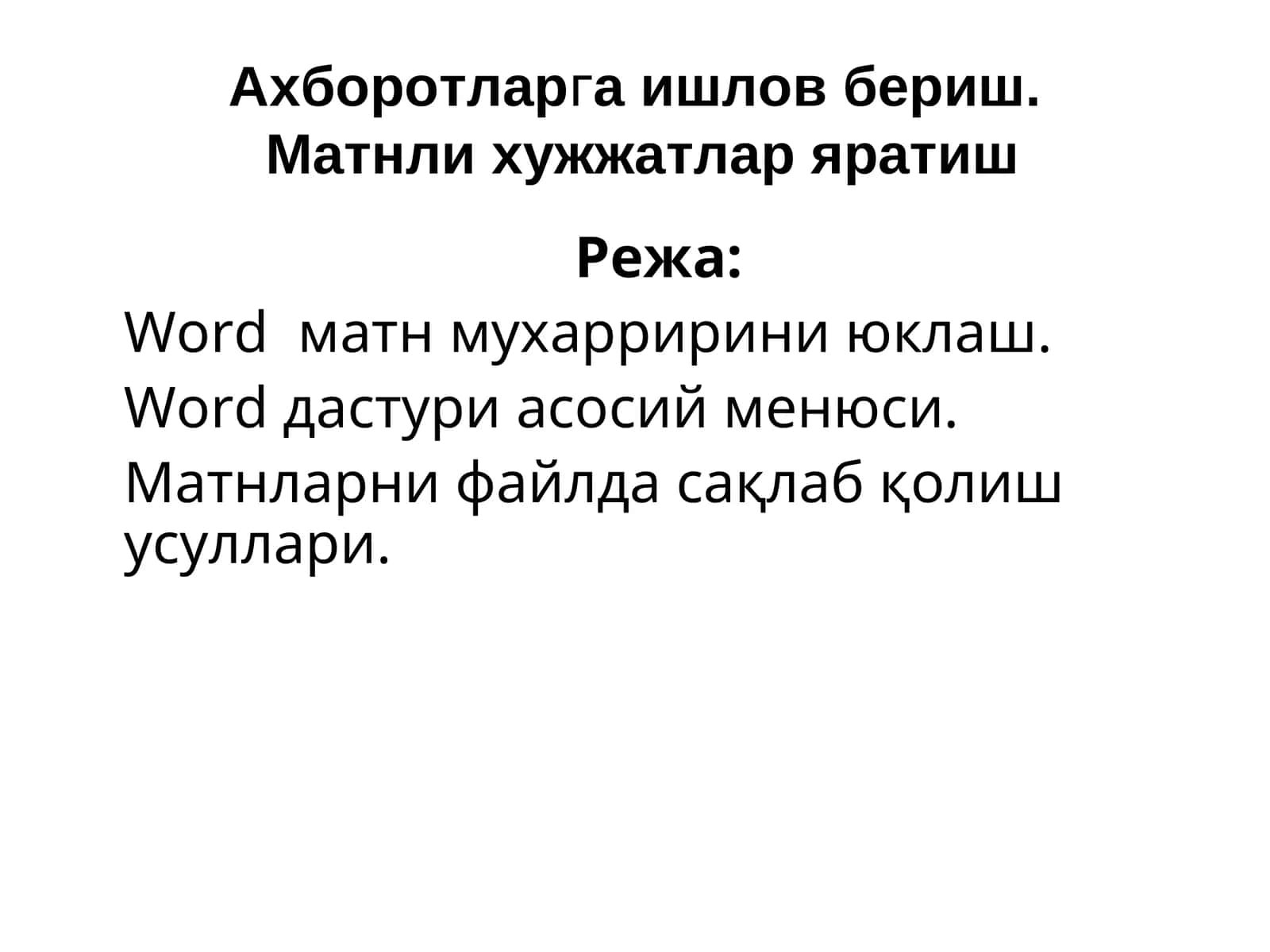 MS Word 1