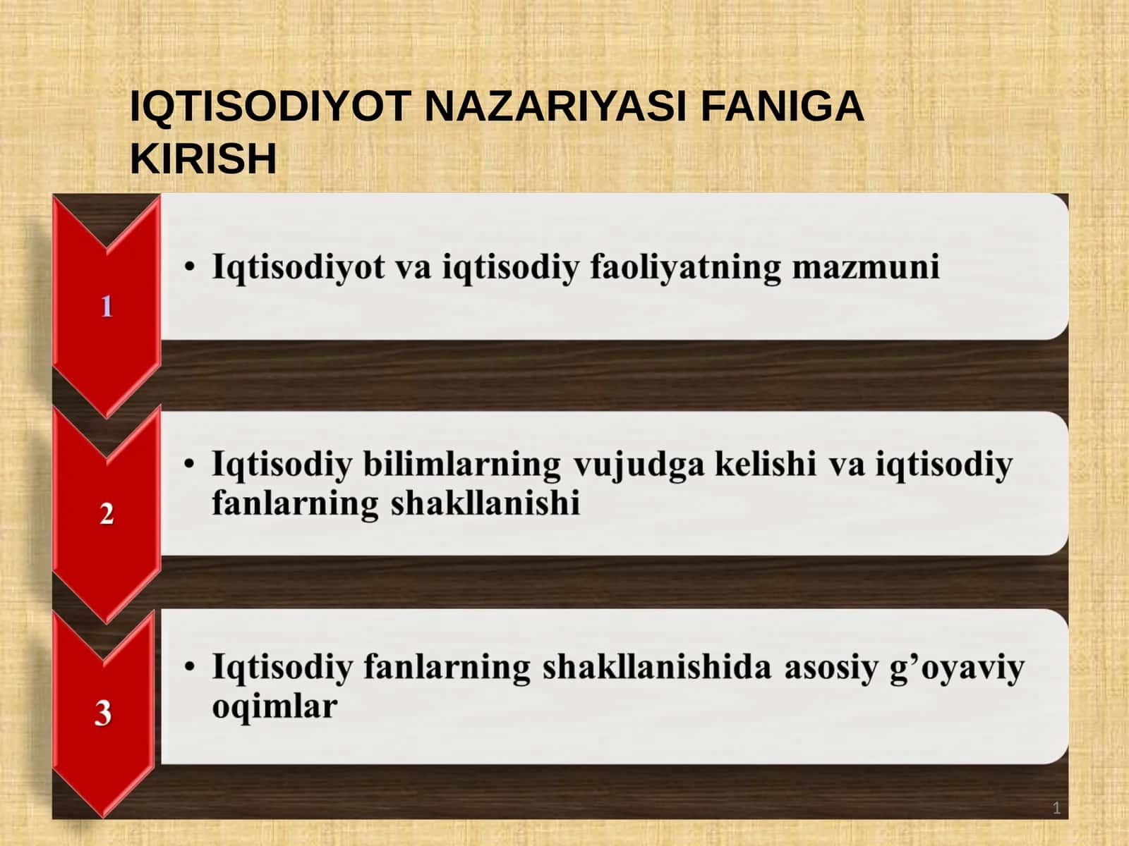 IQTISODIYOT NAZARIYASI FANIGA 1