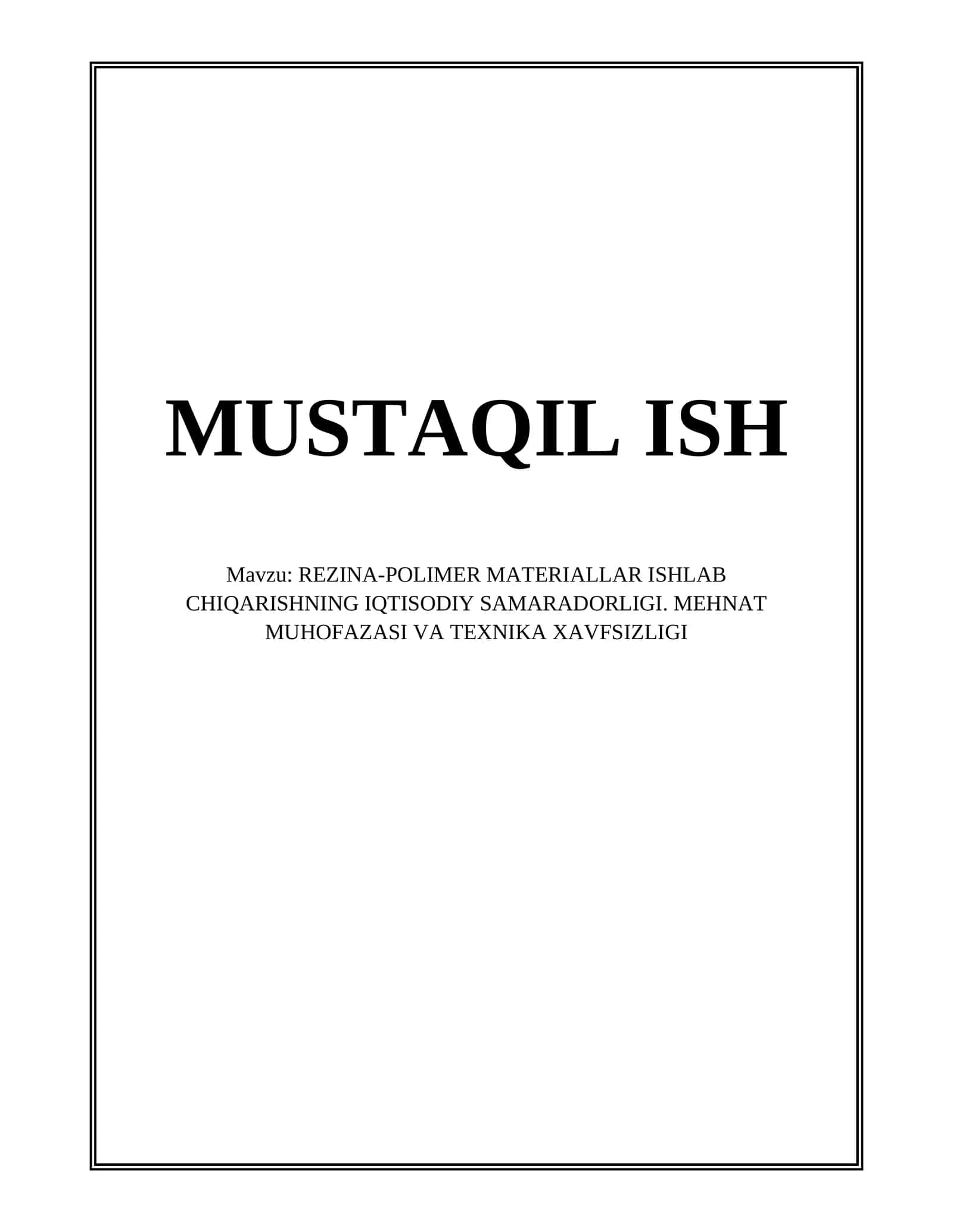REZINA-POLIMER MATERIALLAR ISHLAB CHIQARISHNING IQTISODIY SAMARADORLIGI 1