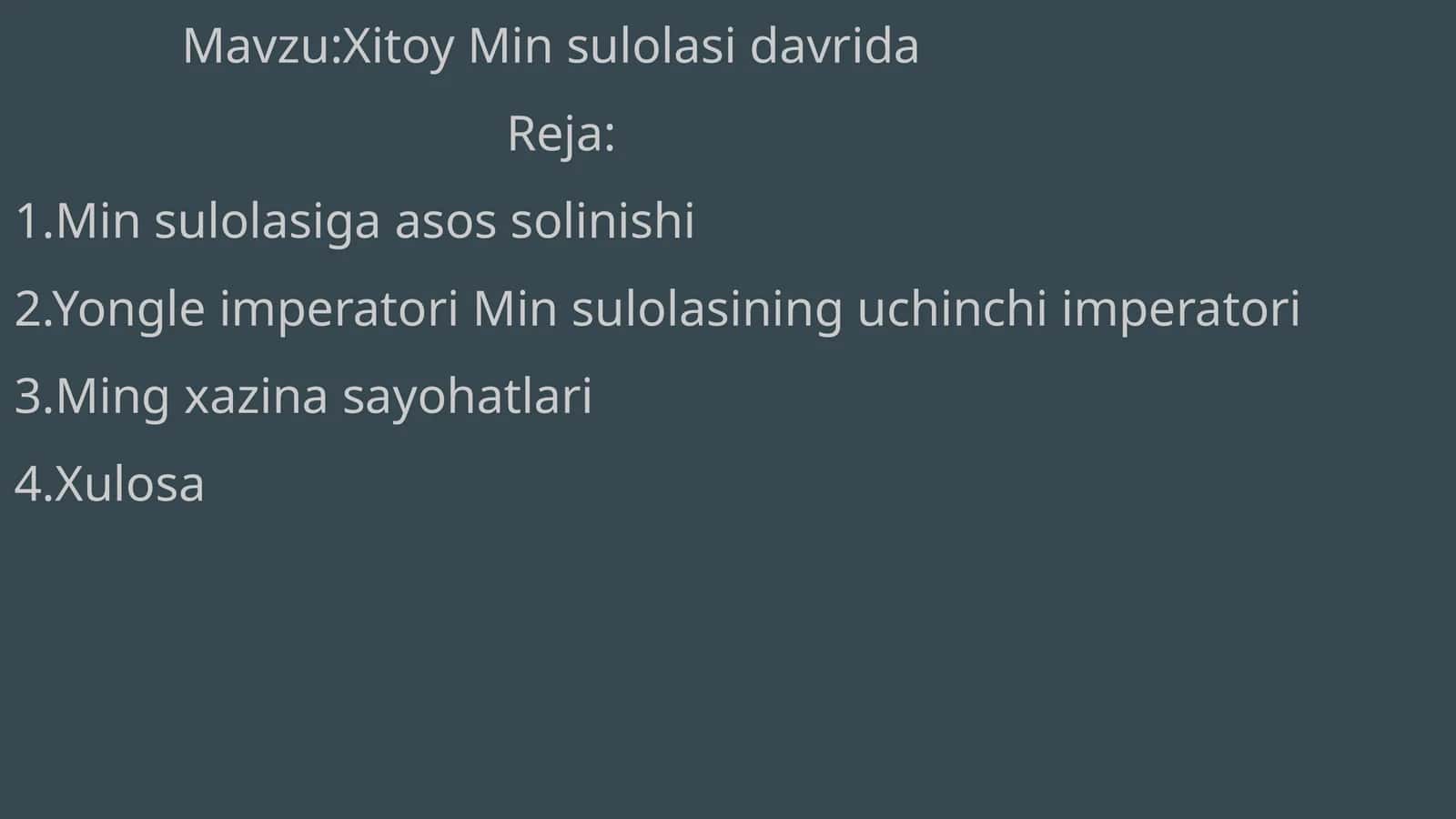 Xitoy Min sulolasi davrida 1