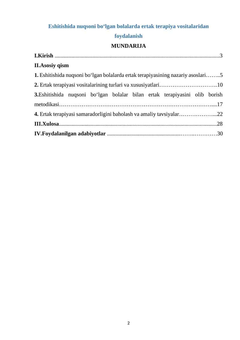 Eshitishida nuqsoni bo‘lgan bolalarda ertak terapiya vositalaridan foydalanish 1