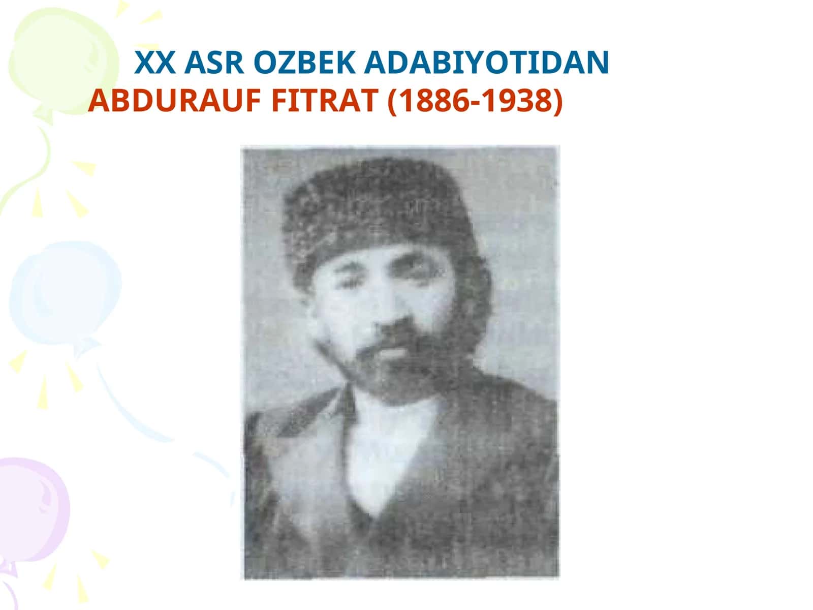 Abdurauf Fitrat (1886-1938) 1