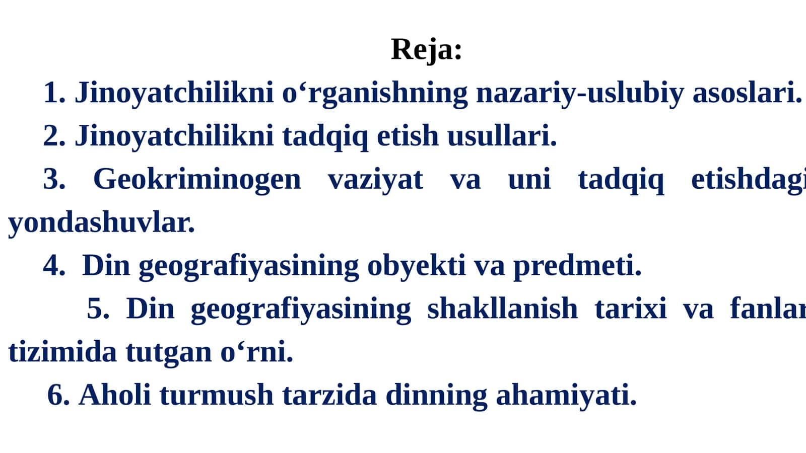 Jinoyatchilik geografiyasi 1
