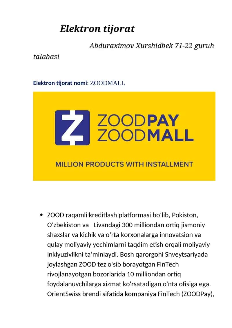 ZOODMALL 1