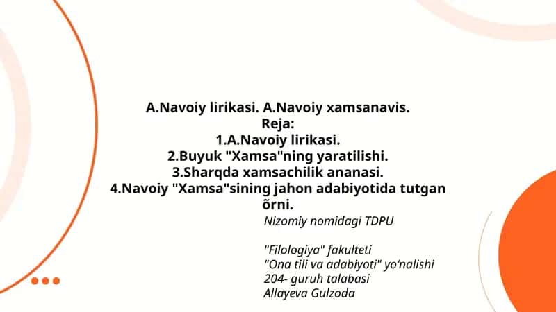 A.Navoiy lirikasi 1