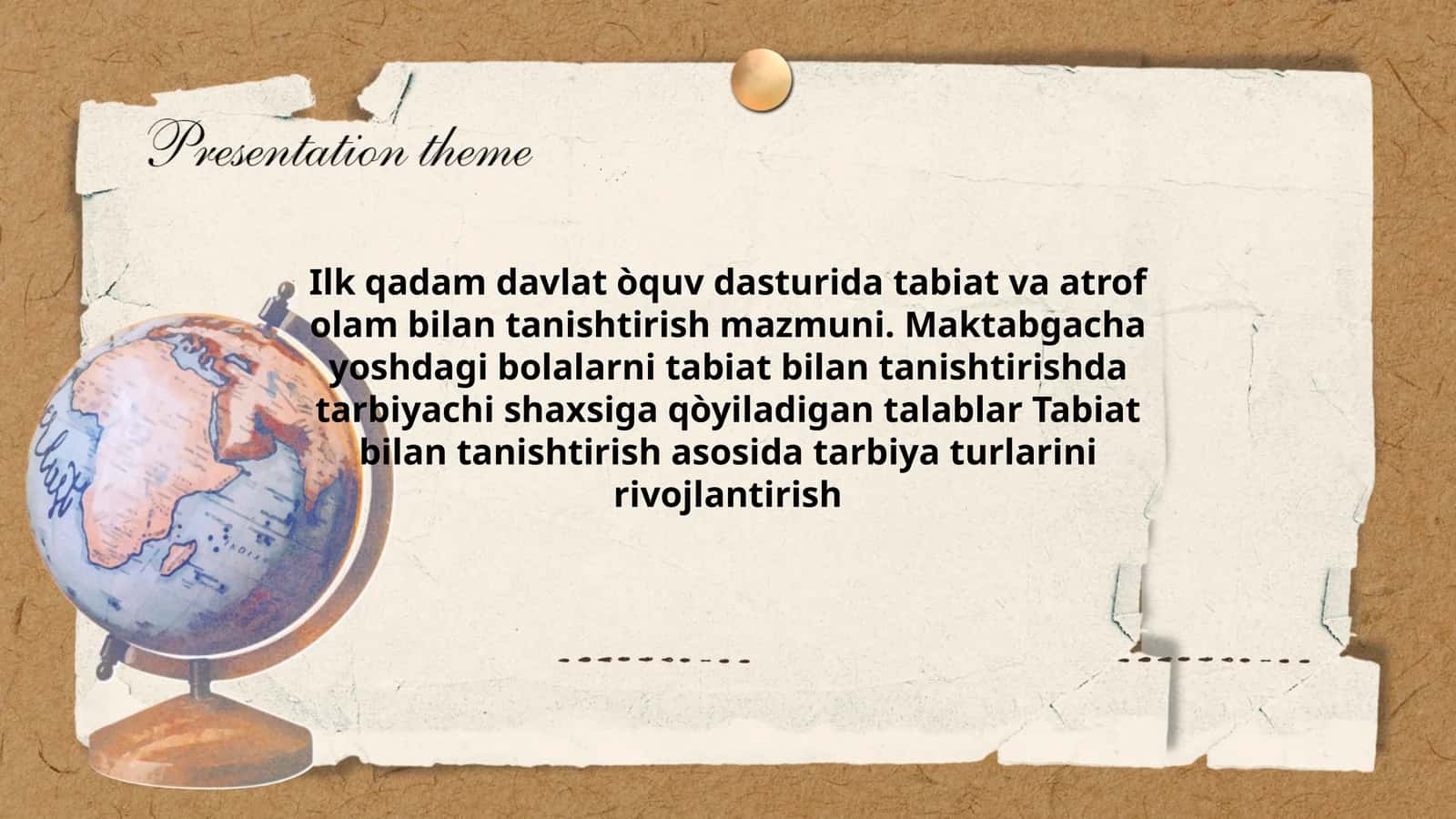Ilk qadam davlat òquv dasturida tabiat va atrof olam bilan tanishtirish 1