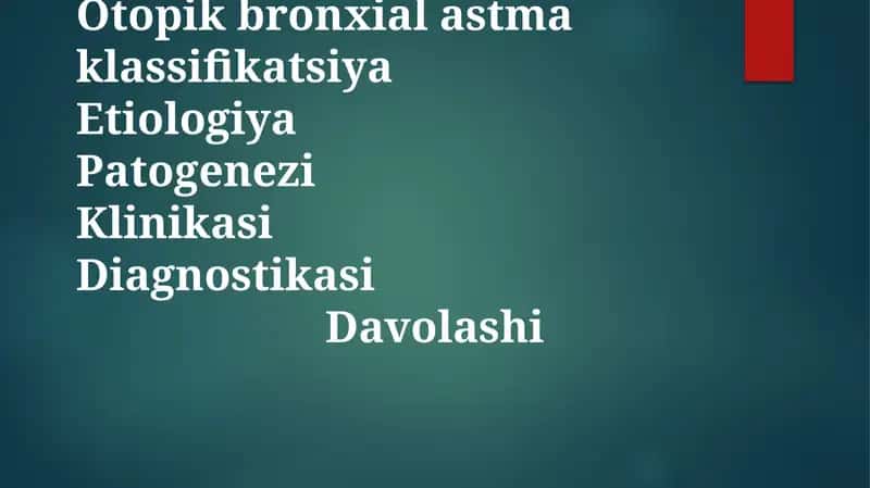Atopik bronxial astma 1