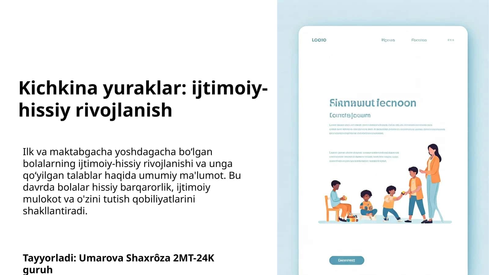 Kichkina yuraklar: ijtimoiy-hissiy rivojlanish 1