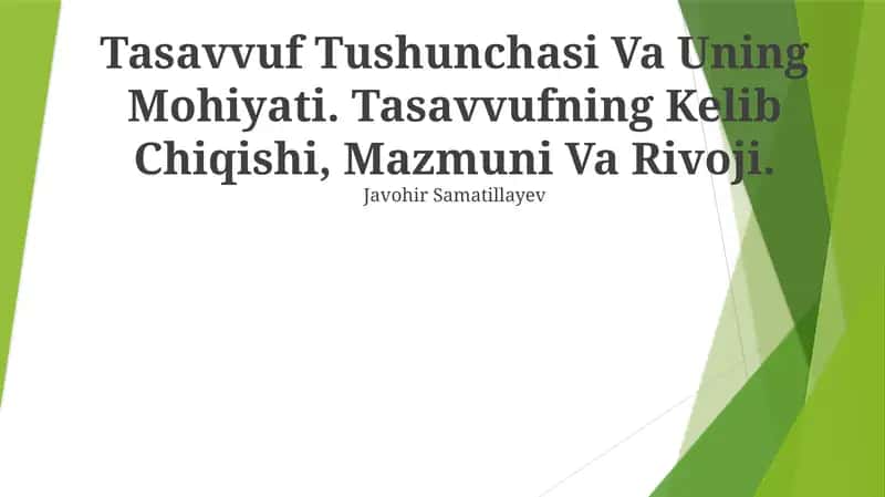 Tasavvuf Tushunchasi Va Uning Mohiyati 1