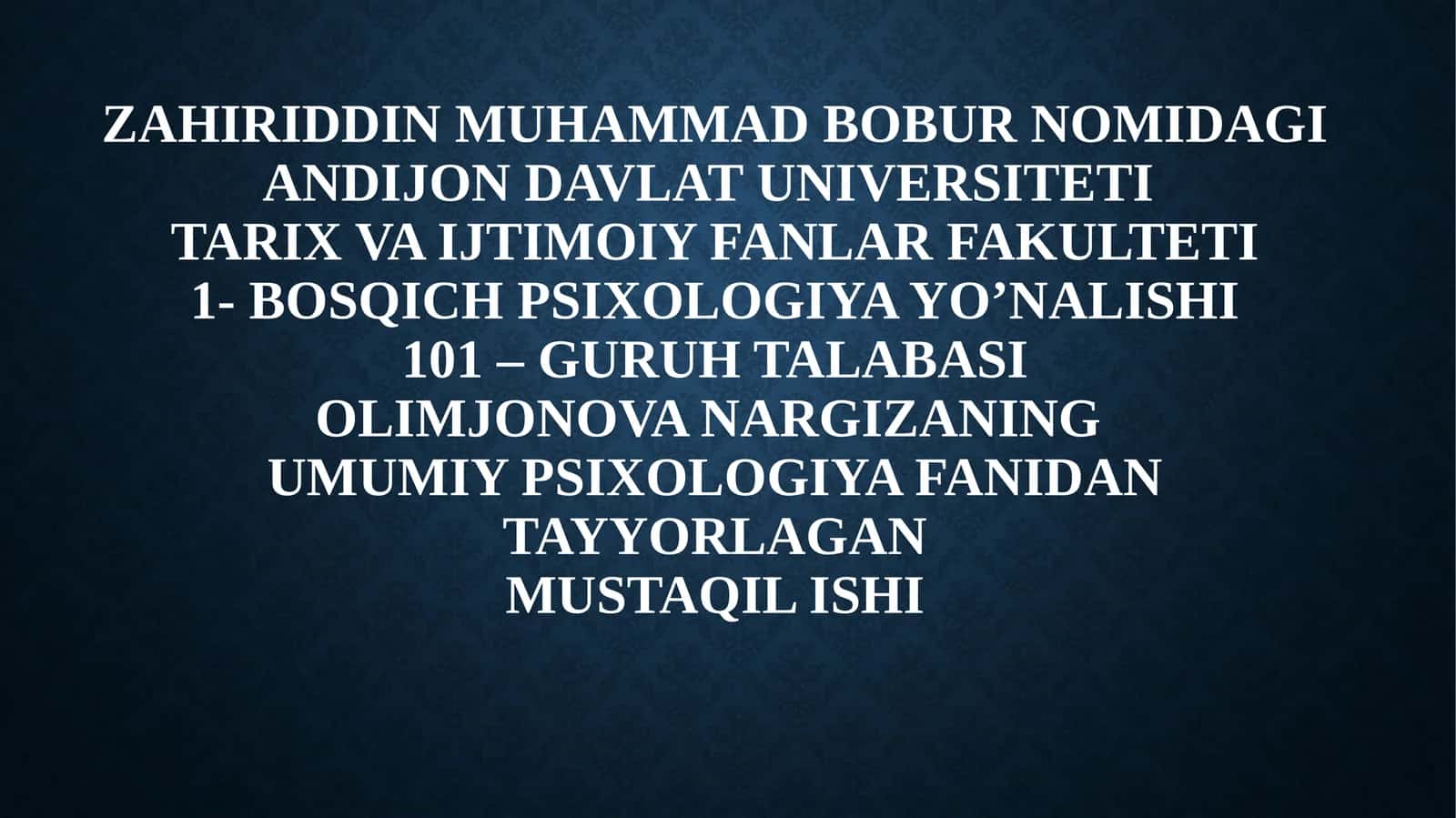 Shaxs ekzistensial psixologiyasi 1