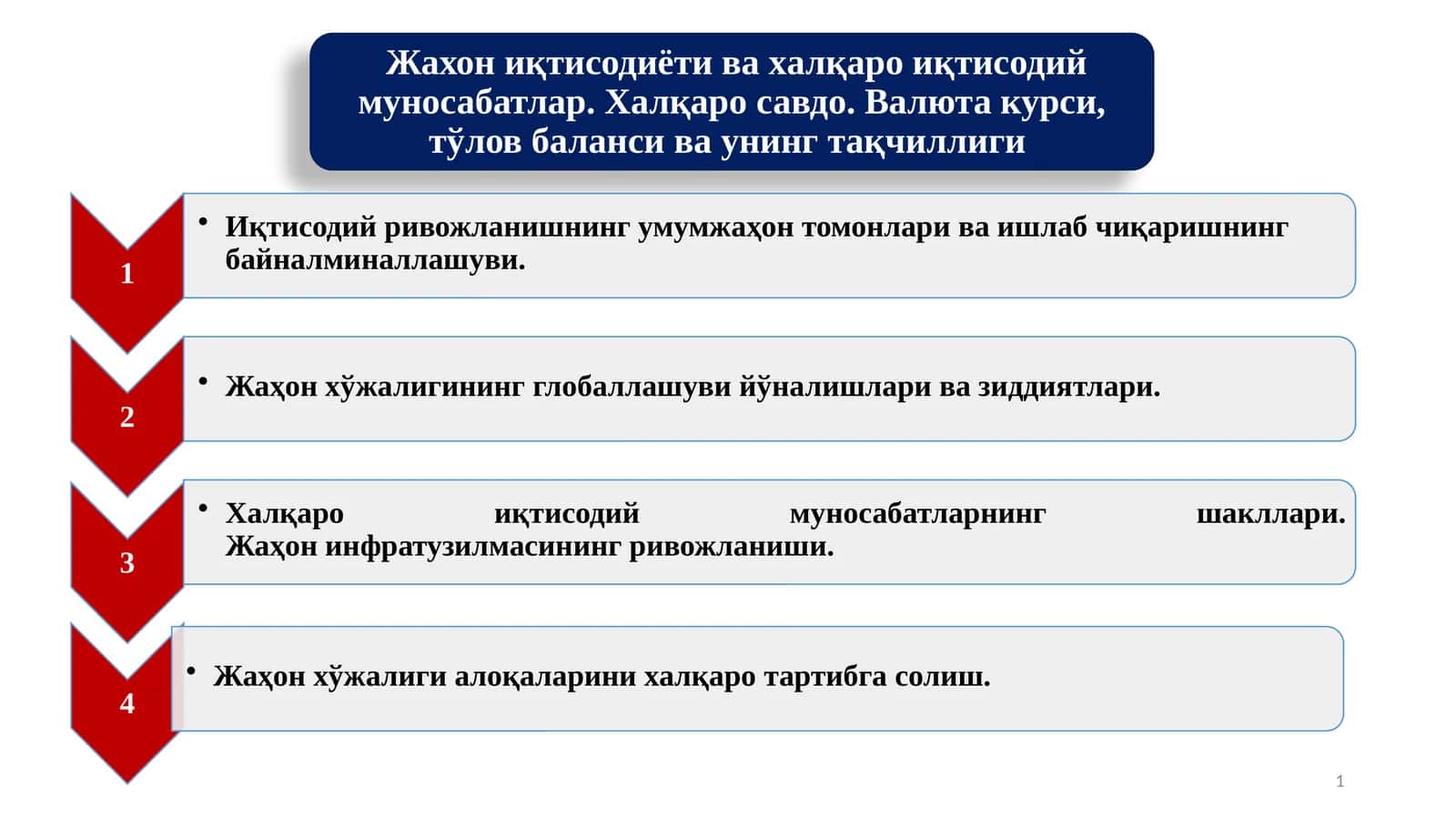 Жаҳон хўжалиги 1