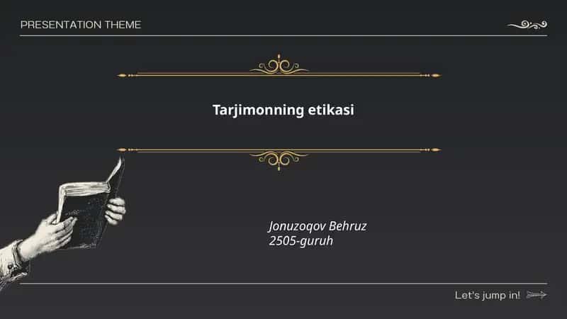 Tarjimonning etikasi 1