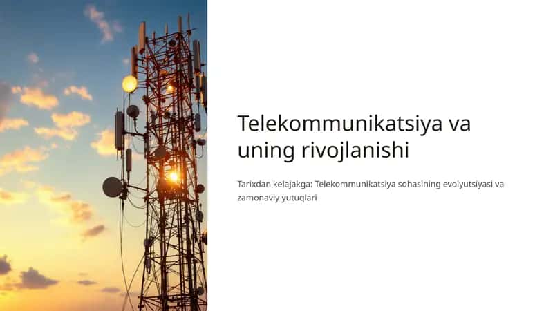 Telekommunikatsiya va uning rivojlanishi 1