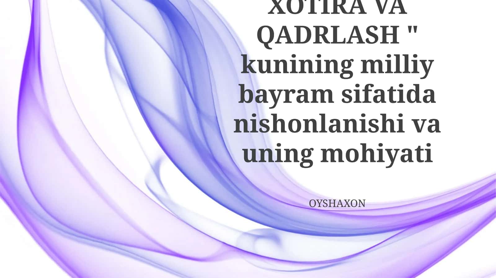 Milliy Qadriyatlarni Mustahkamlash 1