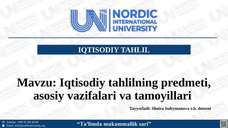 Iqtisodiy tahlil 1