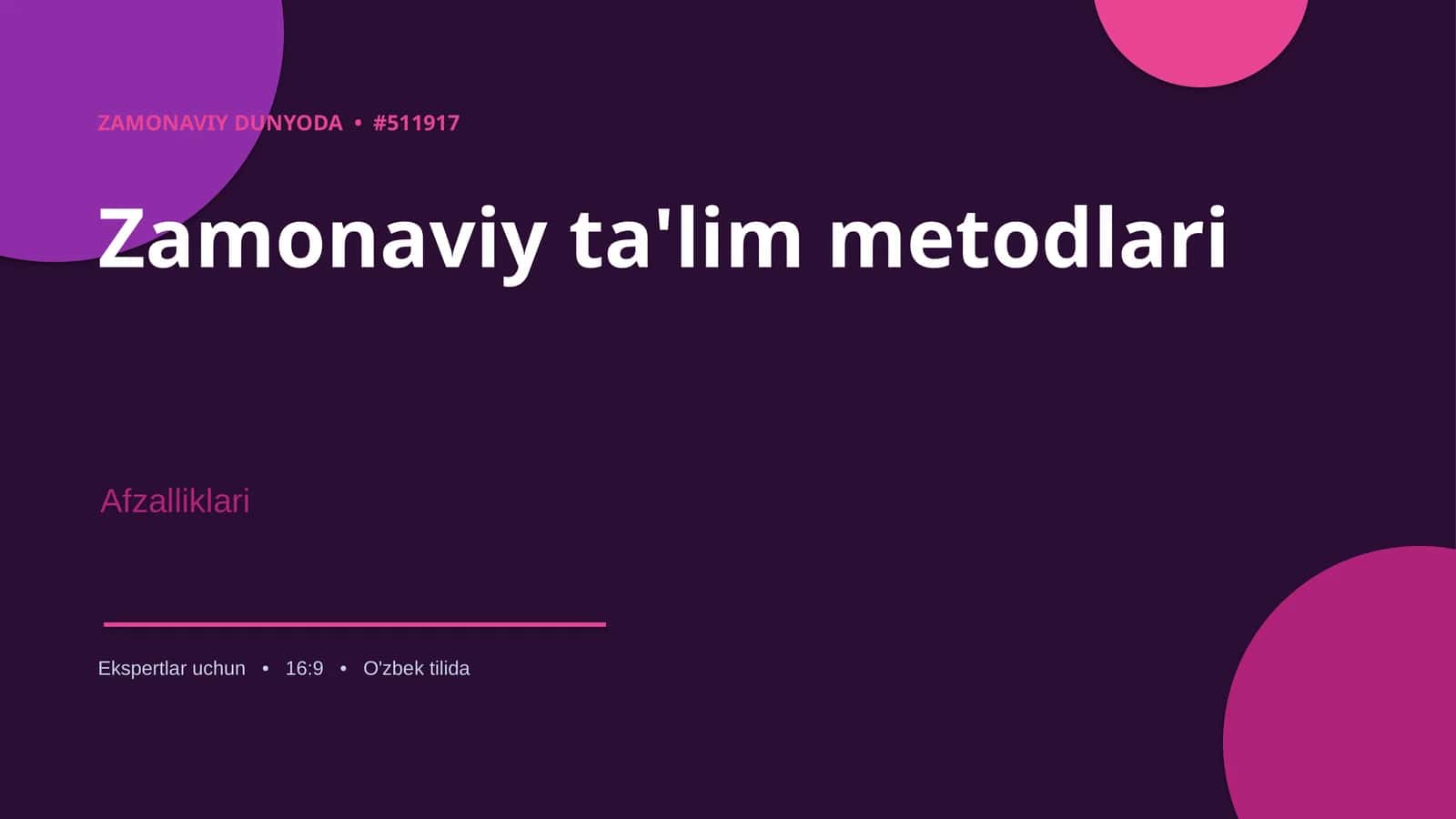 Zamonaviy ta'lim metodlari 1