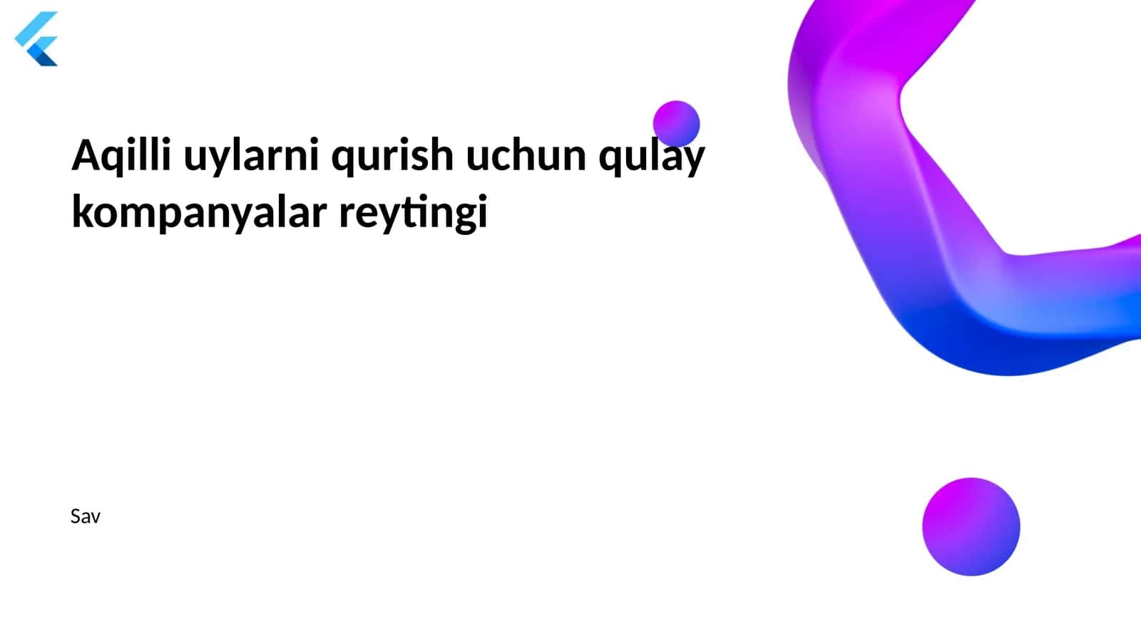 Aqlli uy texnologiyalari 1