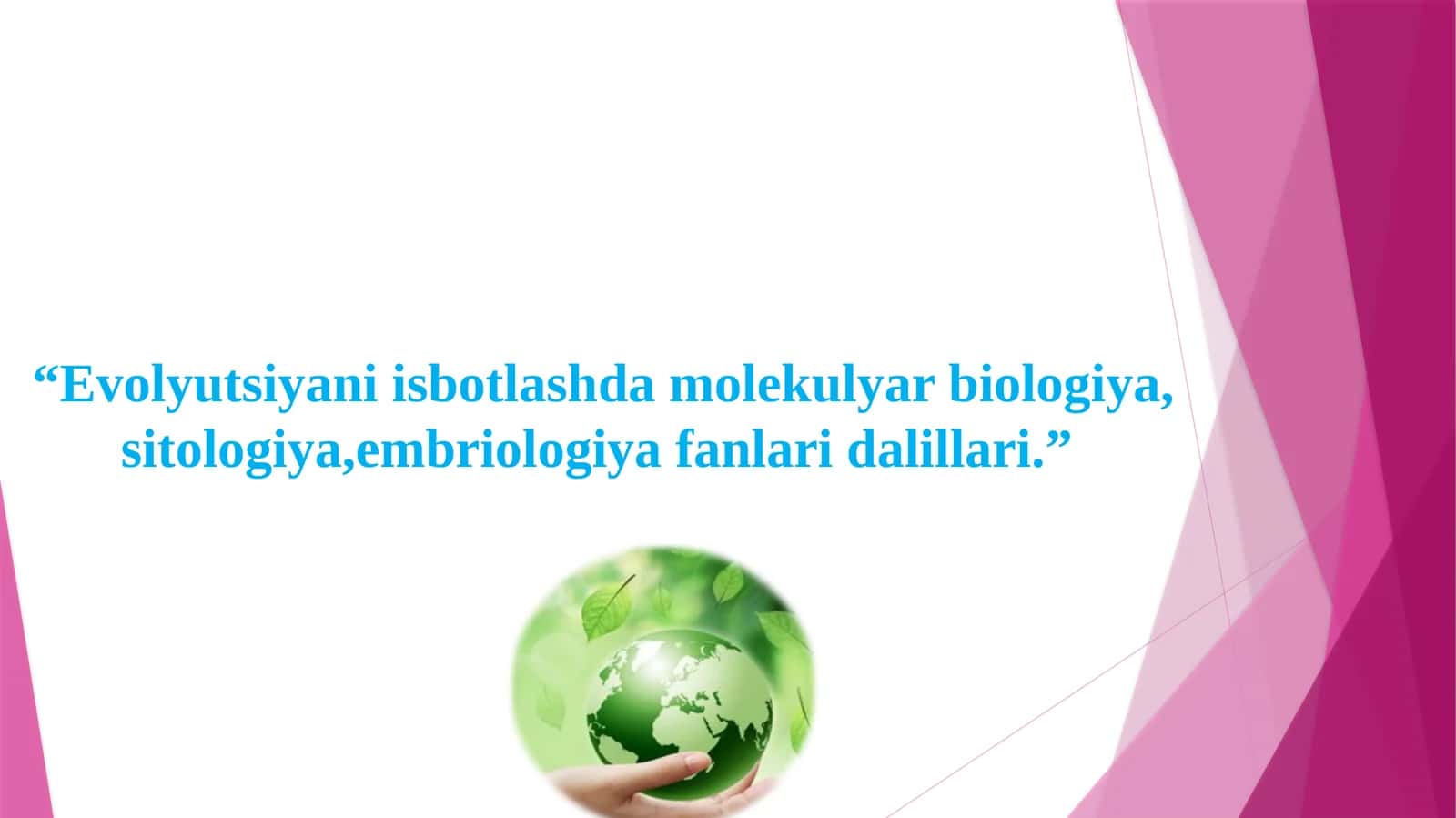 Turlarning paydo bo‘lishini tushuntirish uslubi 1