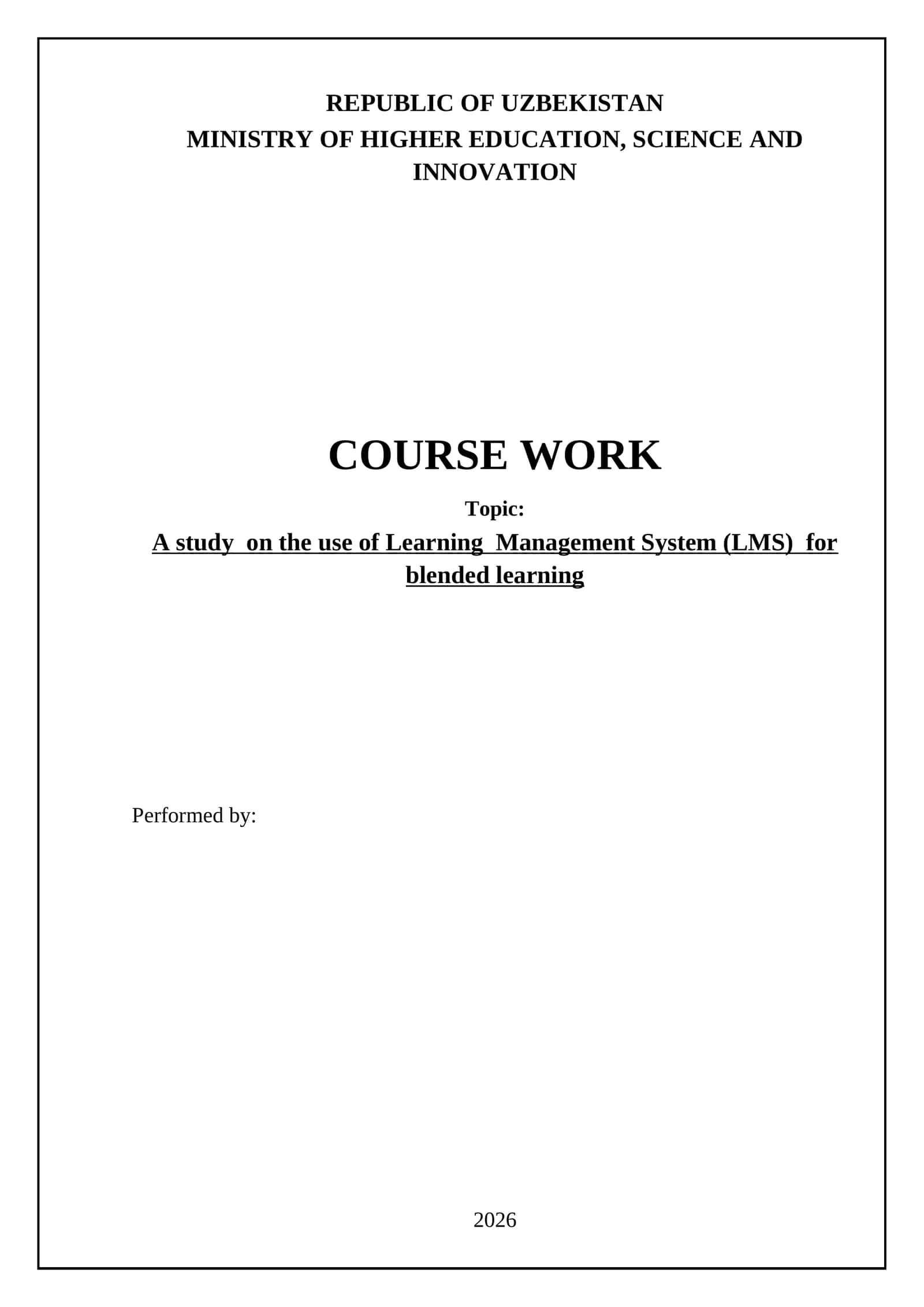 A study on the use of Learning Management System (LMS) for blended learning 1